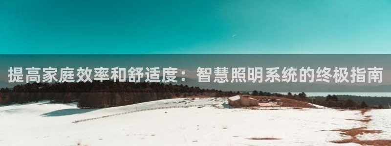 提高家庭效率和舒适度：智慧照明系统的终极指南