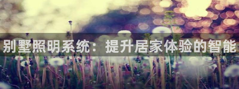 别墅照明系统：提升居家体验的智能