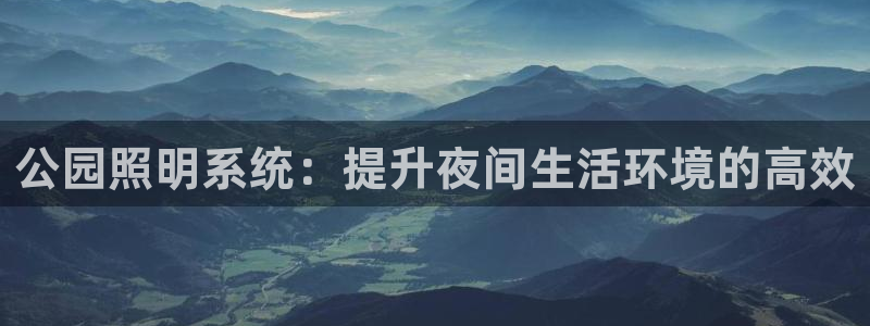 公园照明系统：提升夜间生活环境的高效