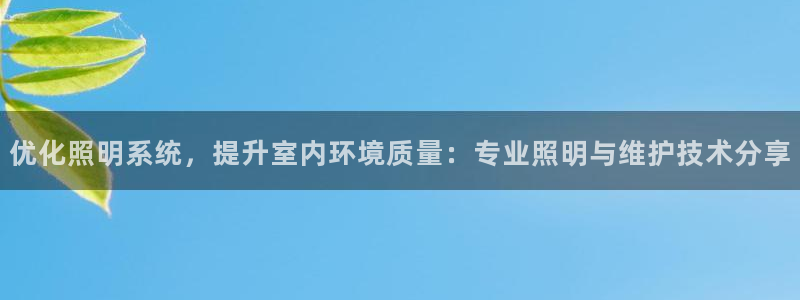 优化照明系统,提升室内环境质量:专业照明与维护技术分享