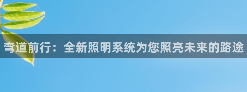 弯道前行：全新照明系统为您照亮未来的路途