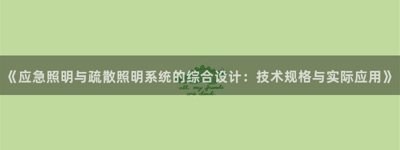 《应急照明与疏散照明系统的综合设计：技术规格与实际应用》